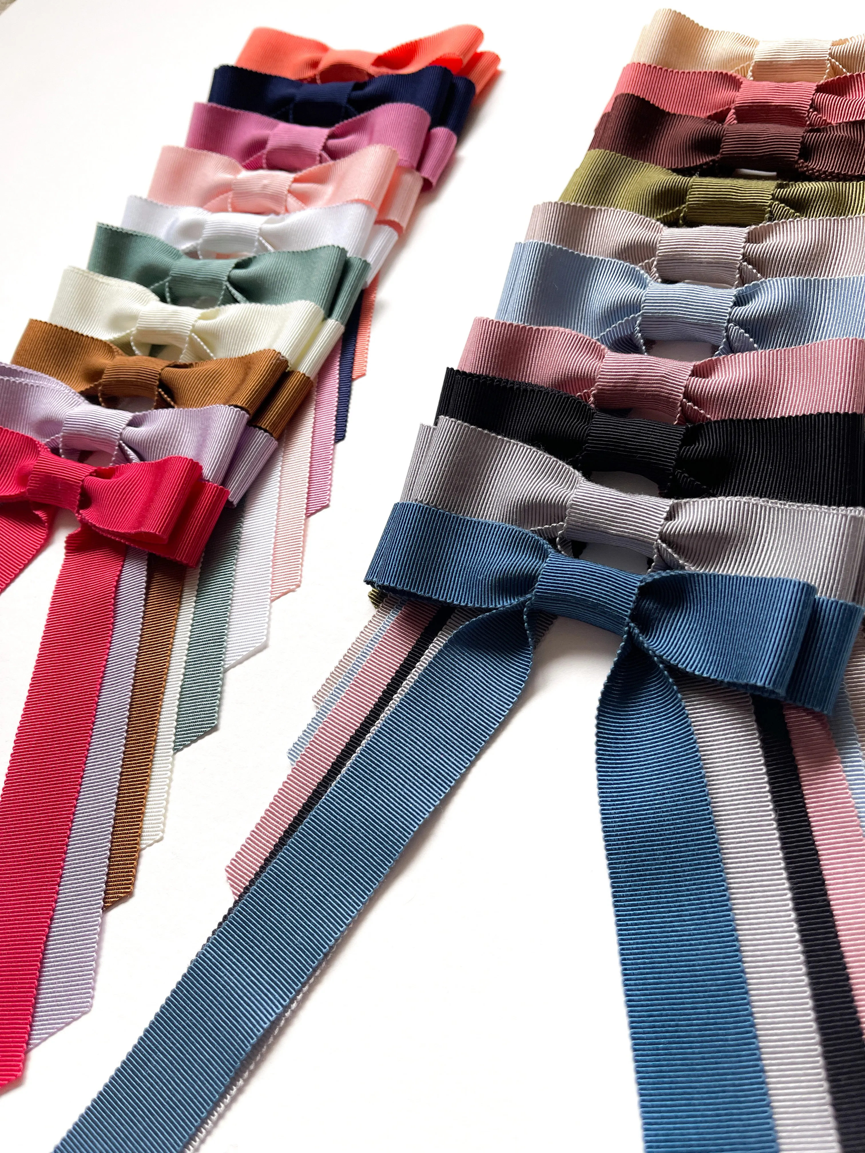 Grosgrain Standard Long Bow | Upscale Bows for Women | Bow with Tails | Luxury Designer Hair Bows | Made to Order