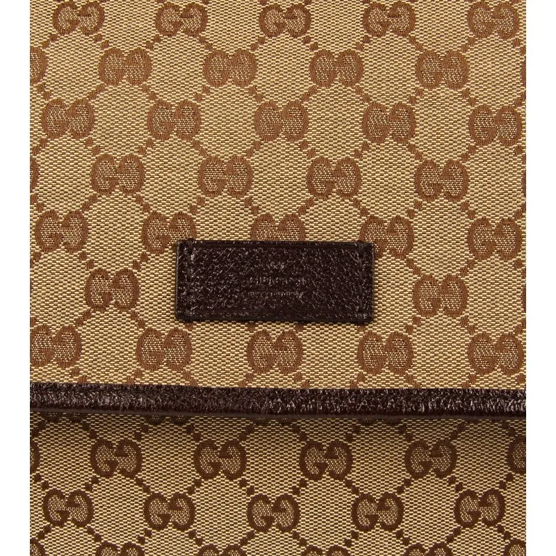 Gucci Beige & brown original GG fabric messenger bag