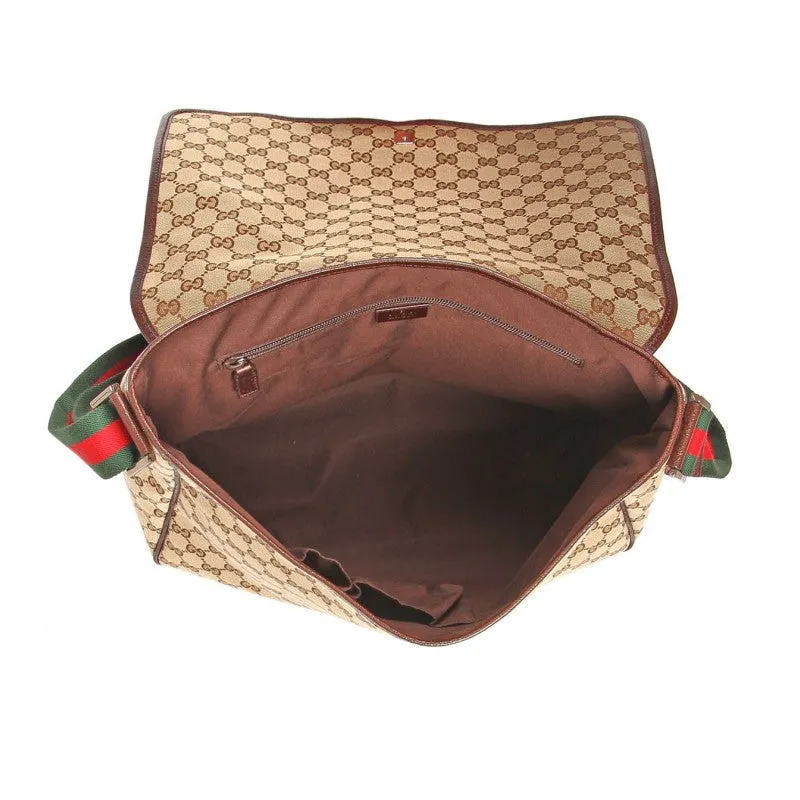 Gucci Beige & brown original GG fabric messenger bag