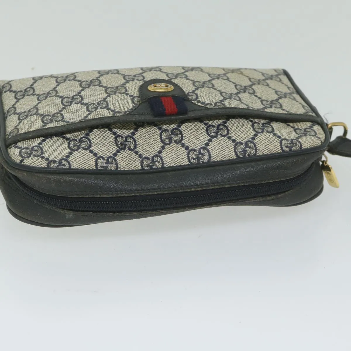 GUCCI GG Supreme Sherry Line Shoulder Bag Red Navy 116 02 089 bs10531