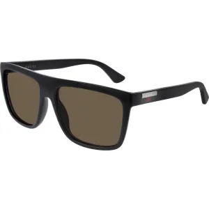 Gucci Men's Sunglasses - Full Rim Black Plastic Square Shaped Frame | GG0748S 002