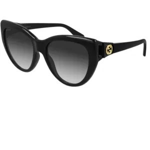 Gucci Women's Sunglasses - Full Rim Black Plastic Cat Eye Shape Frame | GG0877S 001