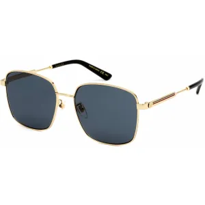 Gucci Women's Sunglasses - Gold Metal Square Full Rim Frame Grey Lens | GG0852SK 002