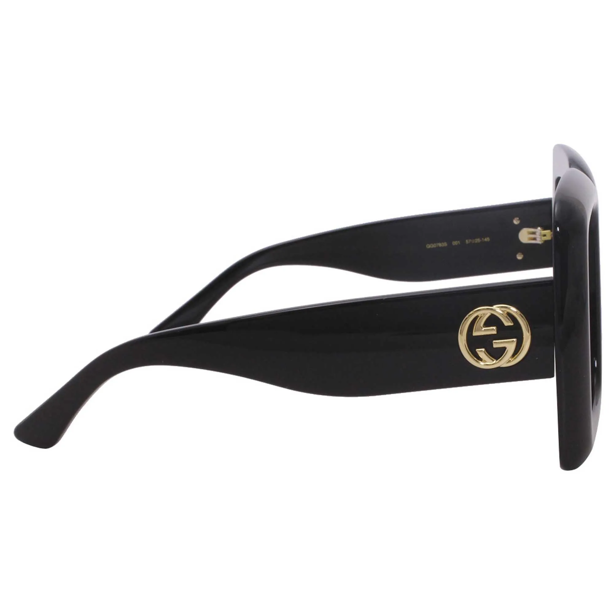 Gucci Women's Sunglasses - Yellow Lens Black Square Shape Acetate Frame | GG0783S 001