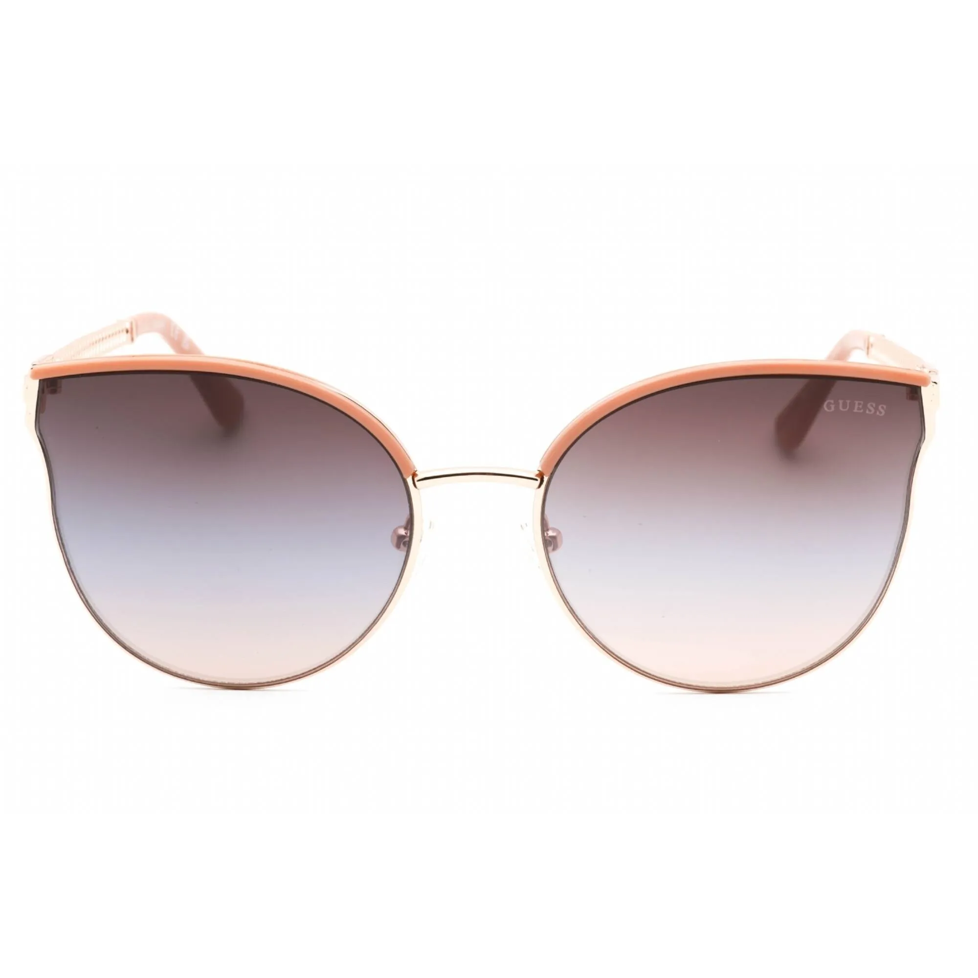 Guess Factory Women's Sunglasses - Shiny Rose Gold Cat Eye Metal Frame | GF6092 28T