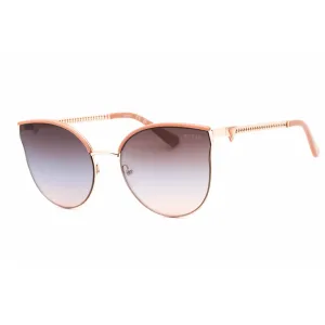 Guess Factory Women's Sunglasses - Shiny Rose Gold Cat Eye Metal Frame | GF6092 28T