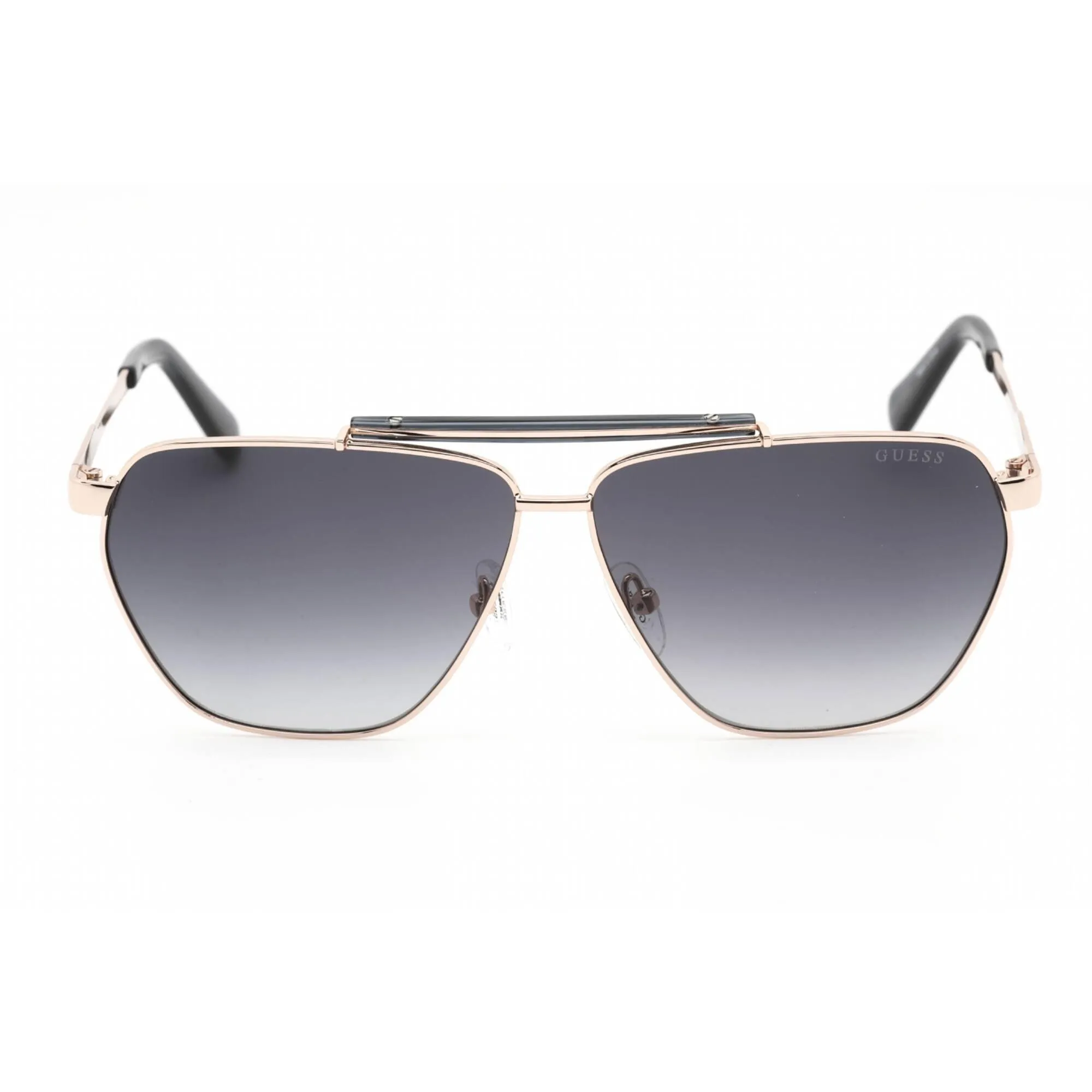 Guess Men's Sunglasses - Full Rim Gold Metal Rectangular Shape Frame | GU00053 32B