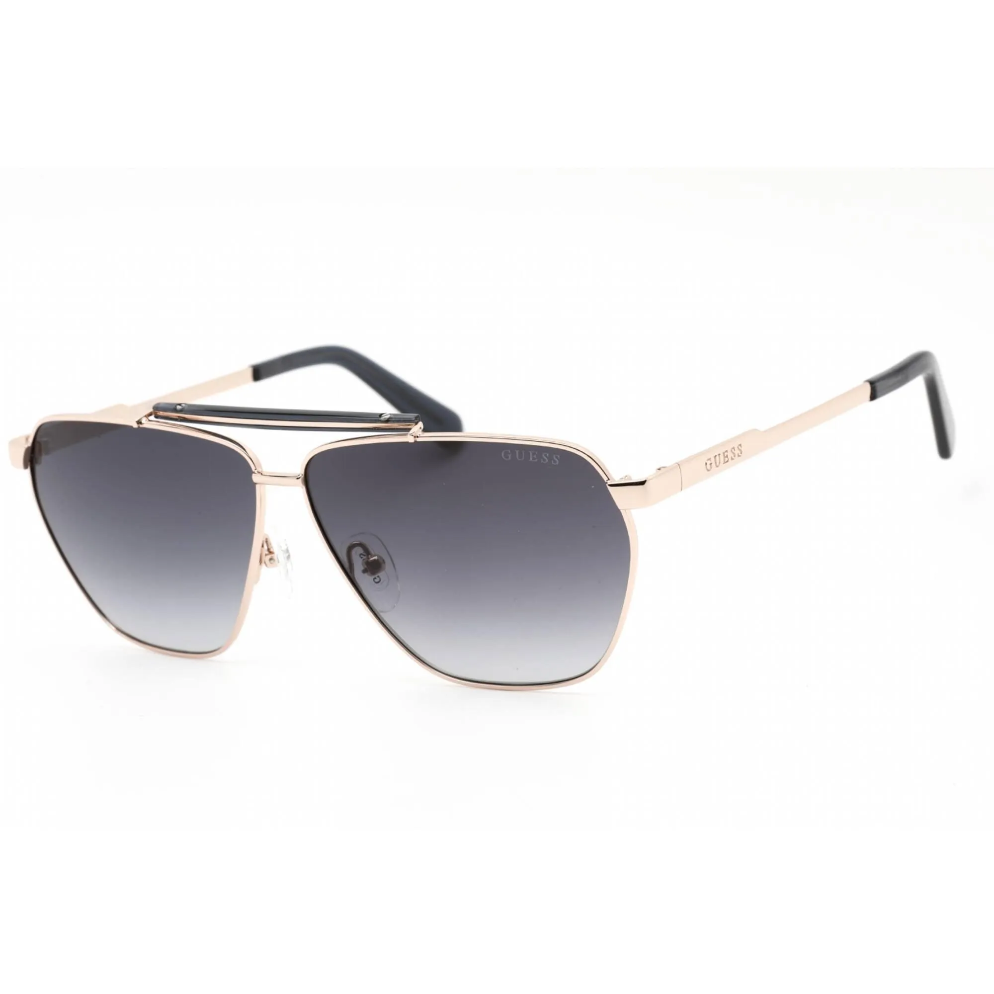 Guess Men's Sunglasses - Full Rim Gold Metal Rectangular Shape Frame | GU00053 32B
