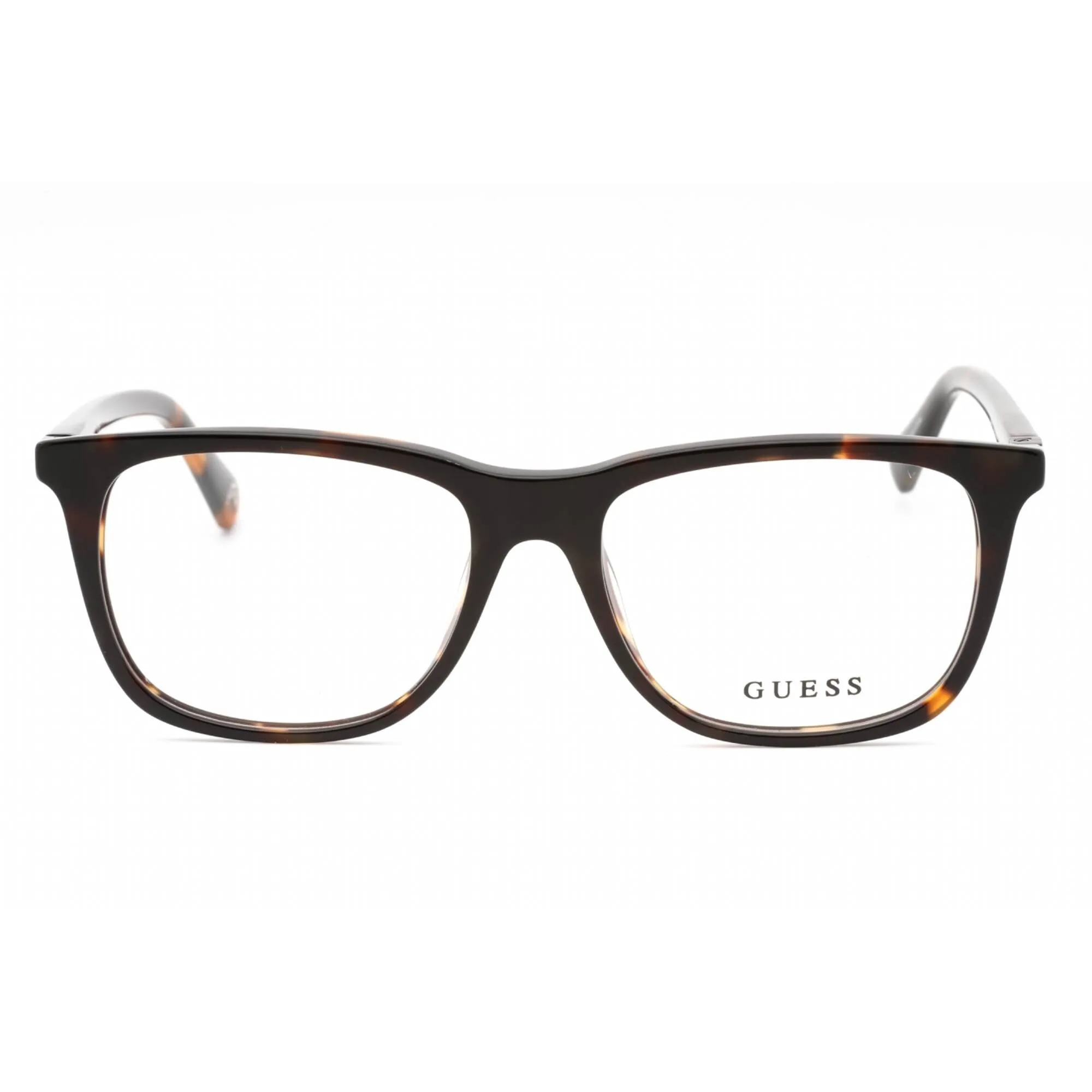Guess Unisex Eyeglasses - Dark Havana Plastic Square Shape Full Rim Frame | GU5223 052