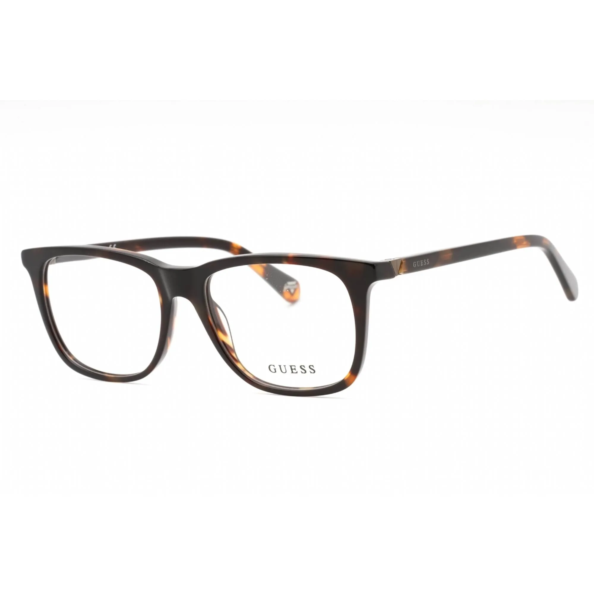 Guess Unisex Eyeglasses - Dark Havana Plastic Square Shape Full Rim Frame | GU5223 052