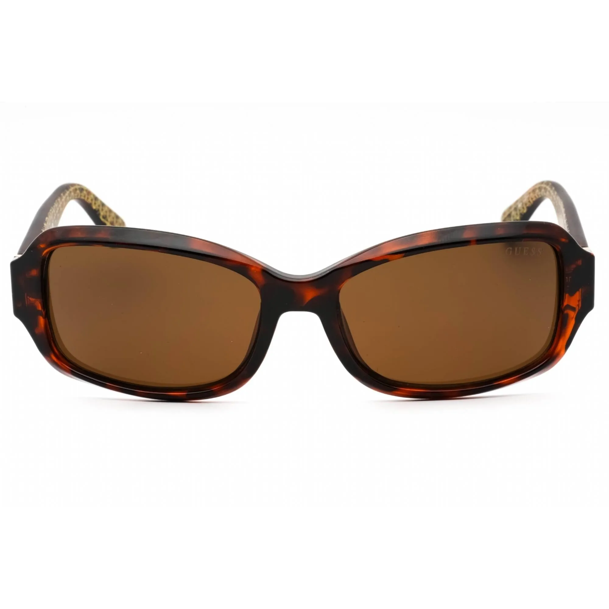 Guess Women's Sunglasses - Dark Brown Plastic Rectangular Full Rim Frame | GU7410 52E
