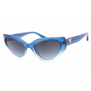 Guess Women's Sunglasses - Full Rim Blue Plastic Cat Eye Shape Frame | GU7787-A 92W