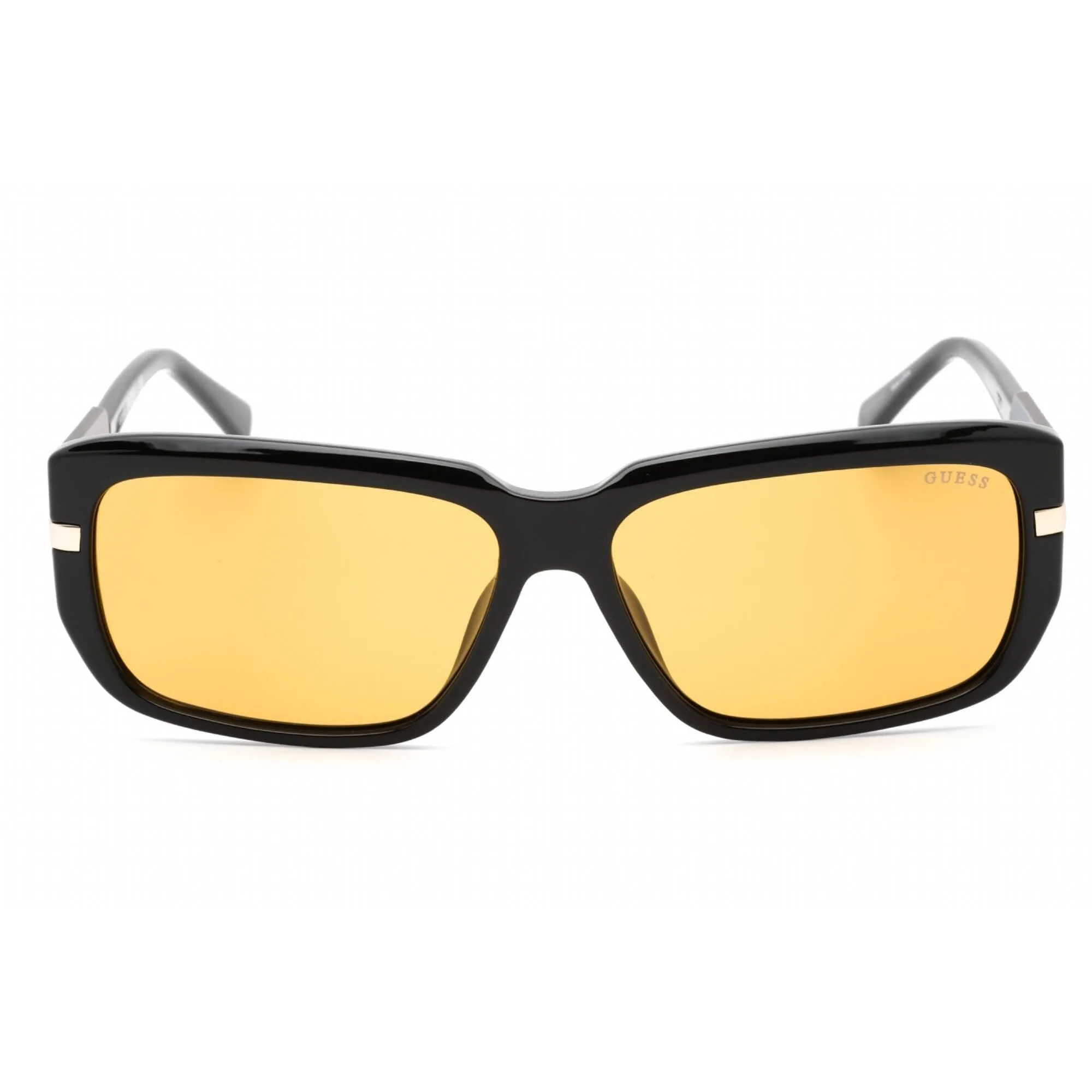 Guess Women's Sunglasses - Full Rim Shiny Black Rectangular Shape Frame | GU00090 01E