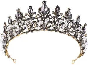 Hair Accessories Hair Accessories for Women Black Beaded Bridal Tiaras Diadem Pageant Crowns for Brides Headbands Wedding Hair Accessories