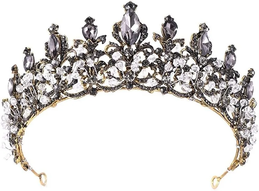 Hair Accessories Hair Accessories for Women Black Beaded Bridal Tiaras Diadem Pageant Crowns for Brides Headbands Wedding Hair Accessories
