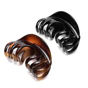 Hair Claw for Women, 4 Inch Pretty Hair Clip, Hair Grip for Thick Hair, Black and Coffee