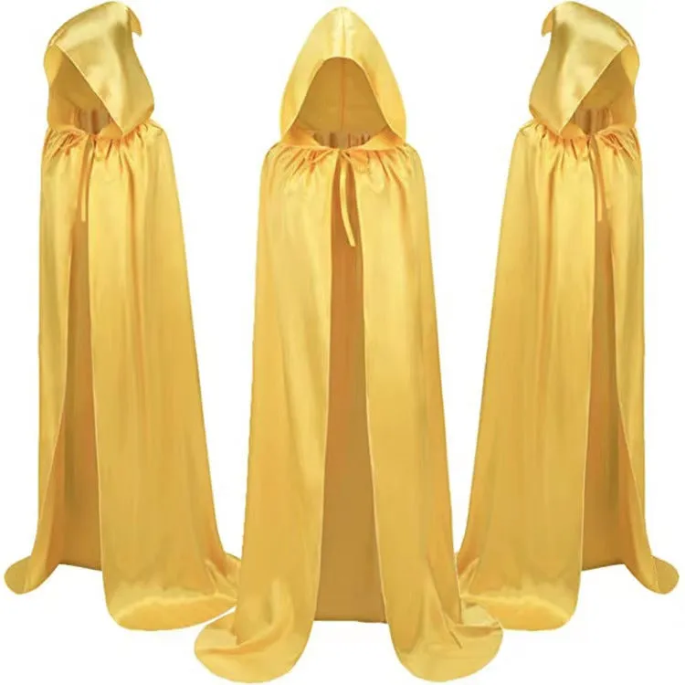 Halloween Cloak Costumes Wizard Cloak For Children Hooded Capes Mantle Black Party Decoration
