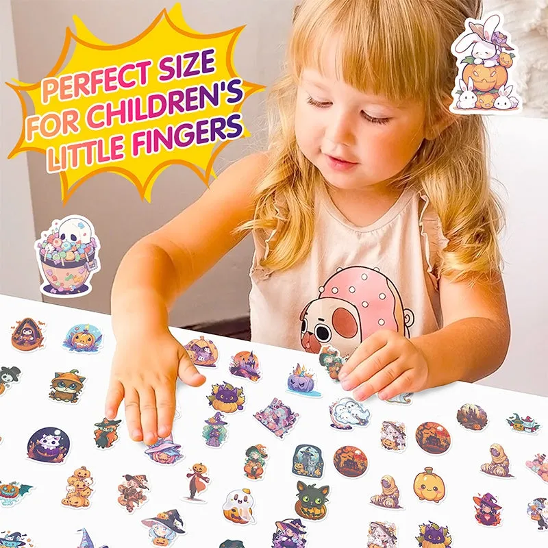 Halloween Pumpkin Witch Cartoon Vinyl Sticker