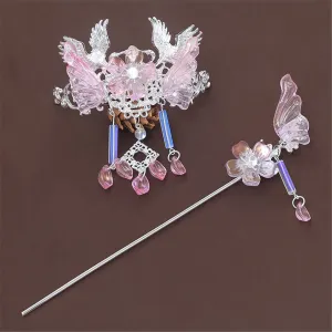 Hanfu Ancient Costume Hair Accessories Set Tassel Accessories 09