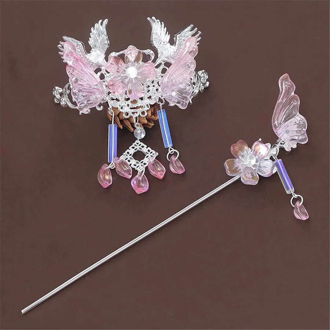 Hanfu Ancient Costume Hair Accessories Set Tassel Accessories 09