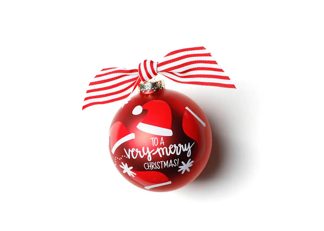 Hats Off Glass Ornament