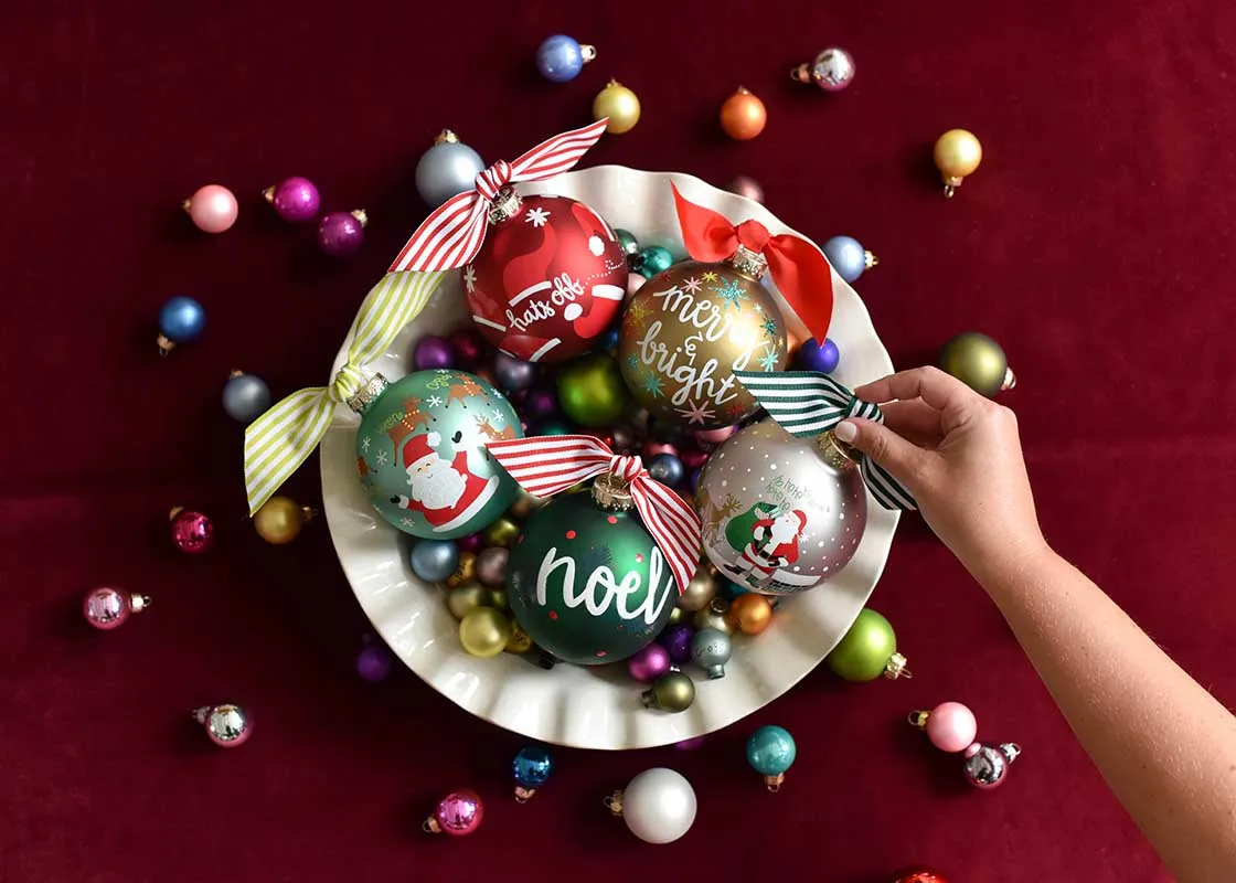 Hats Off Glass Ornament