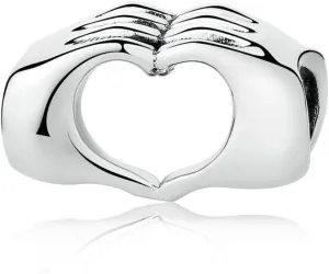 Heart Charm Heart in Your Hands 925 Sterling Silver Love Charm Valentine Charm Anniversary Charm Birthday Charm for Pandora Bracelet