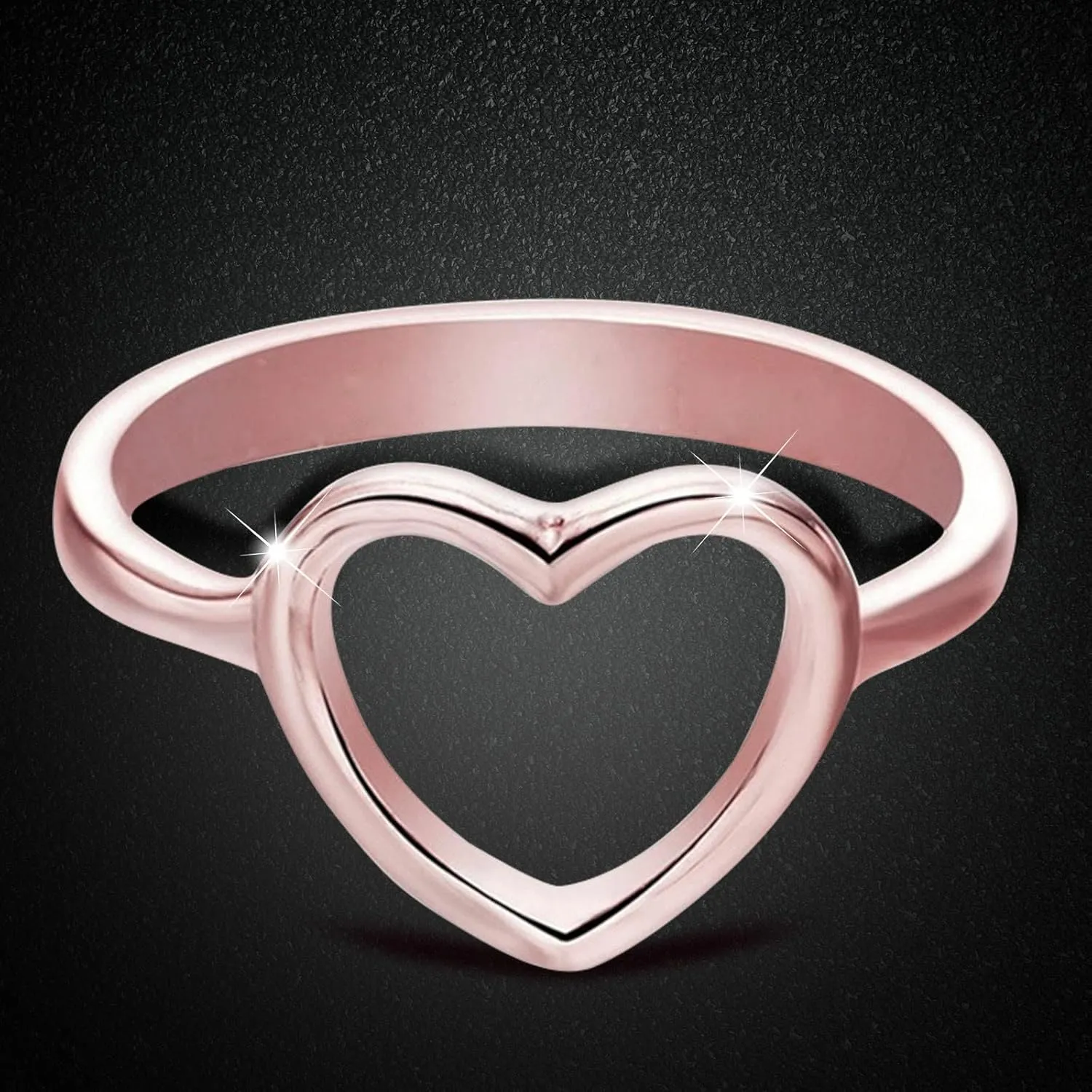 Heart Shaped Ring for Women Minimalist Design Wedding Rings for Bride Engagement Rings
