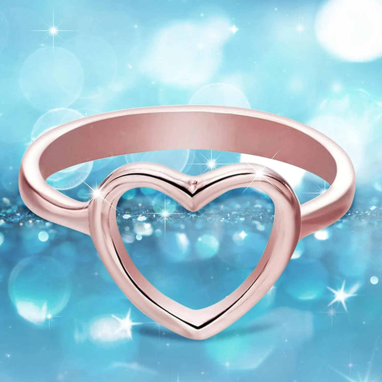Heart Shaped Ring for Women Minimalist Design Wedding Rings for Bride Engagement Rings