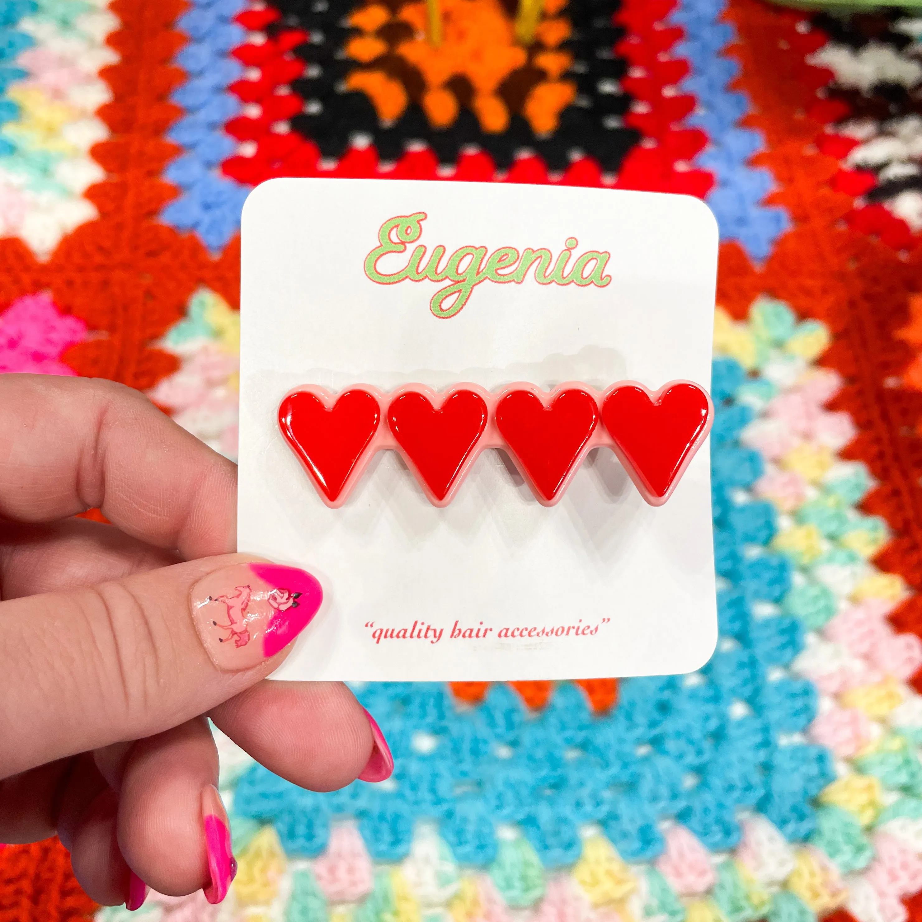 Hearts Hair Clip