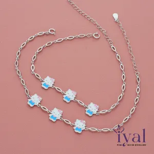 Hello Kitty Silver Anklet for Kids(5  Years)