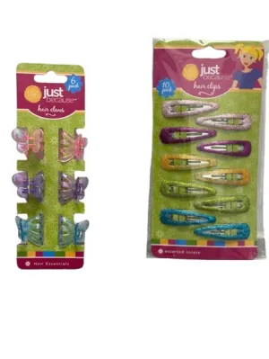 Help Her Feel Confident with  Cute Colorful Hair Styling Clips – 10-Pack Clips & 6-Pack Claws