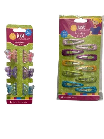 Help Her Feel Confident with  Cute Colorful Hair Styling Clips – 10-Pack Clips & 6-Pack Claws