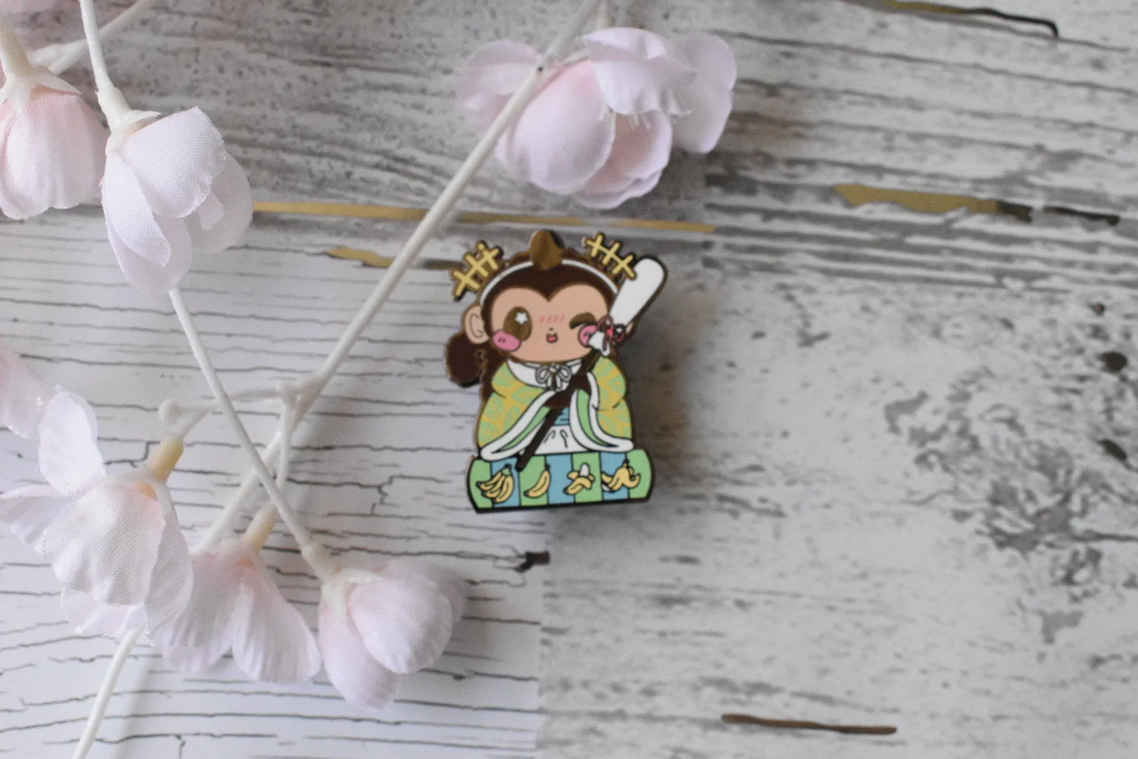 Helper Monkey: Girl's Day Animal Enamel Pins