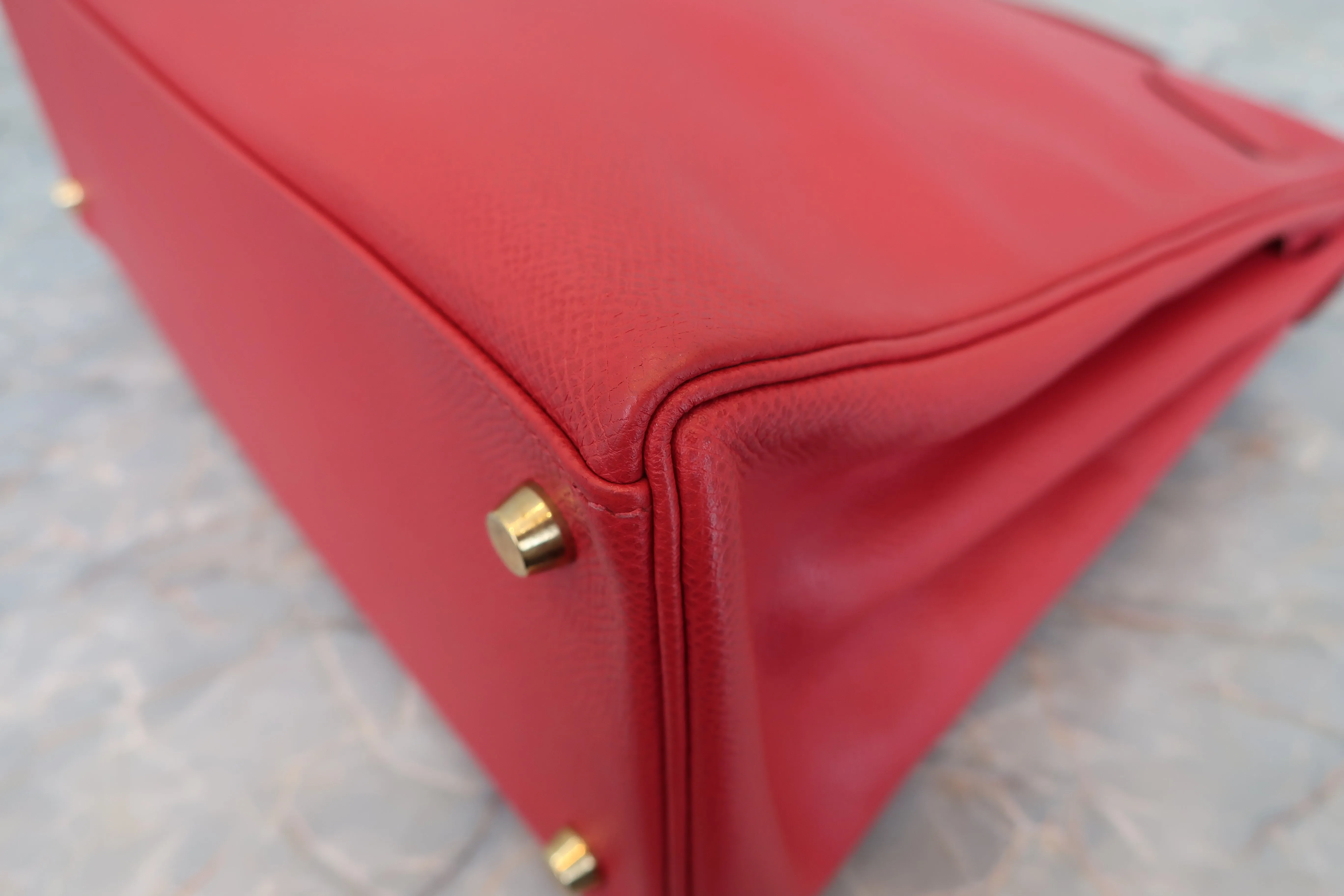 HERMES／エルメス ケリー35 クシュベル ルージュヴィフ □G刻印 ショルダーバッグ 700010073