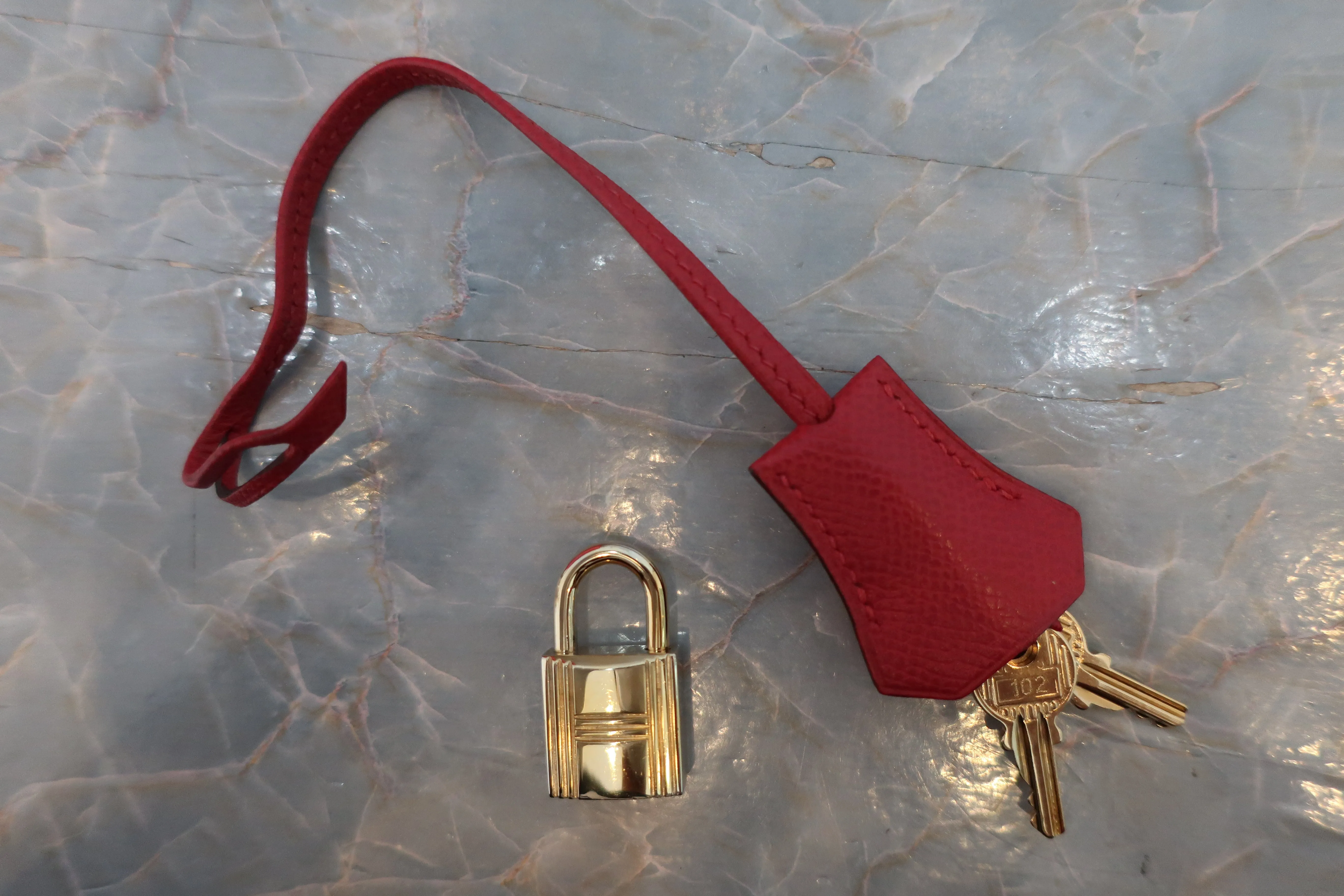 HERMES／エルメス ケリー35 クシュベル ルージュヴィフ □G刻印 ショルダーバッグ 700010073