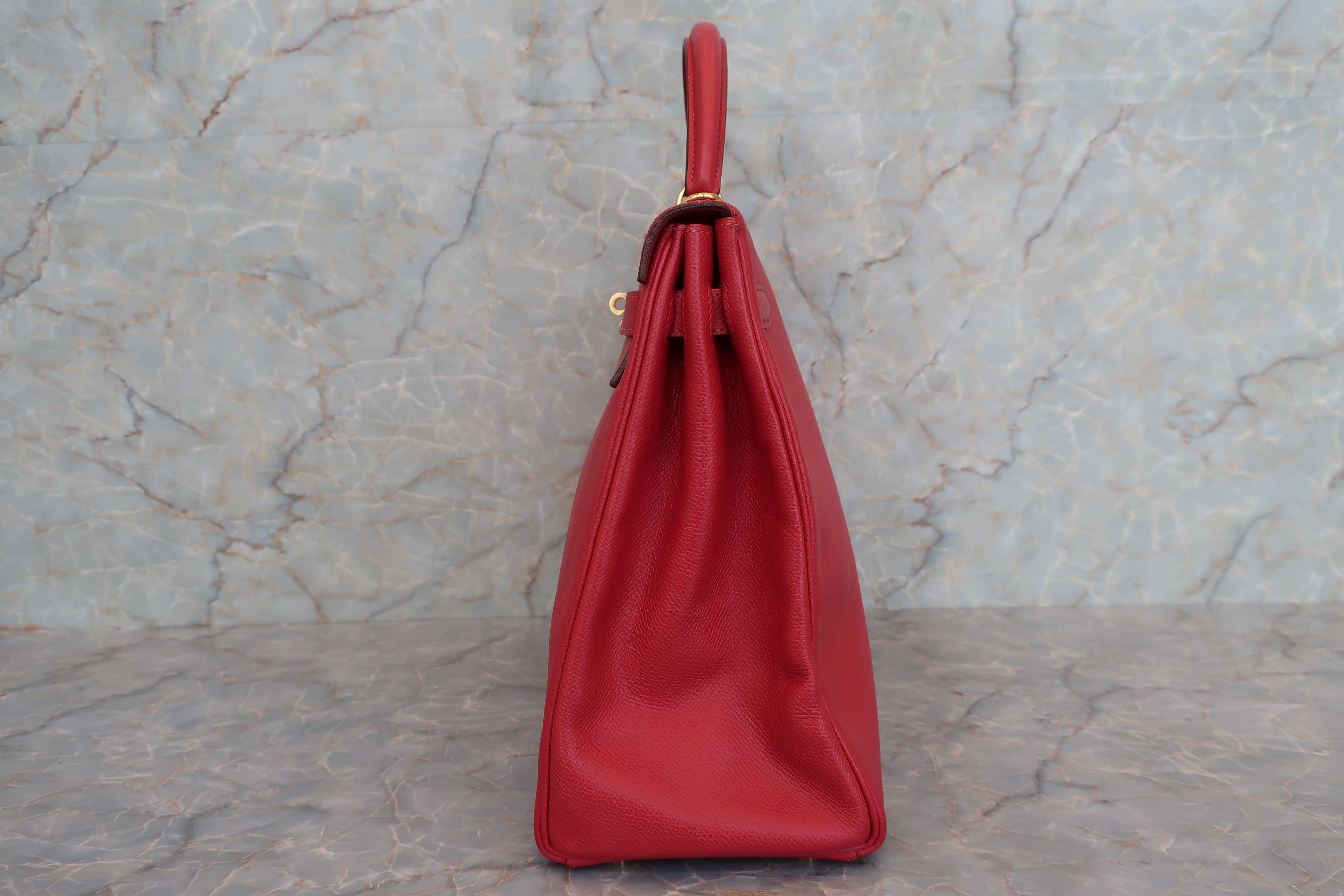 HERMES／エルメス ケリー35 クシュベル ルージュヴィフ □G刻印 ショルダーバッグ 700010073