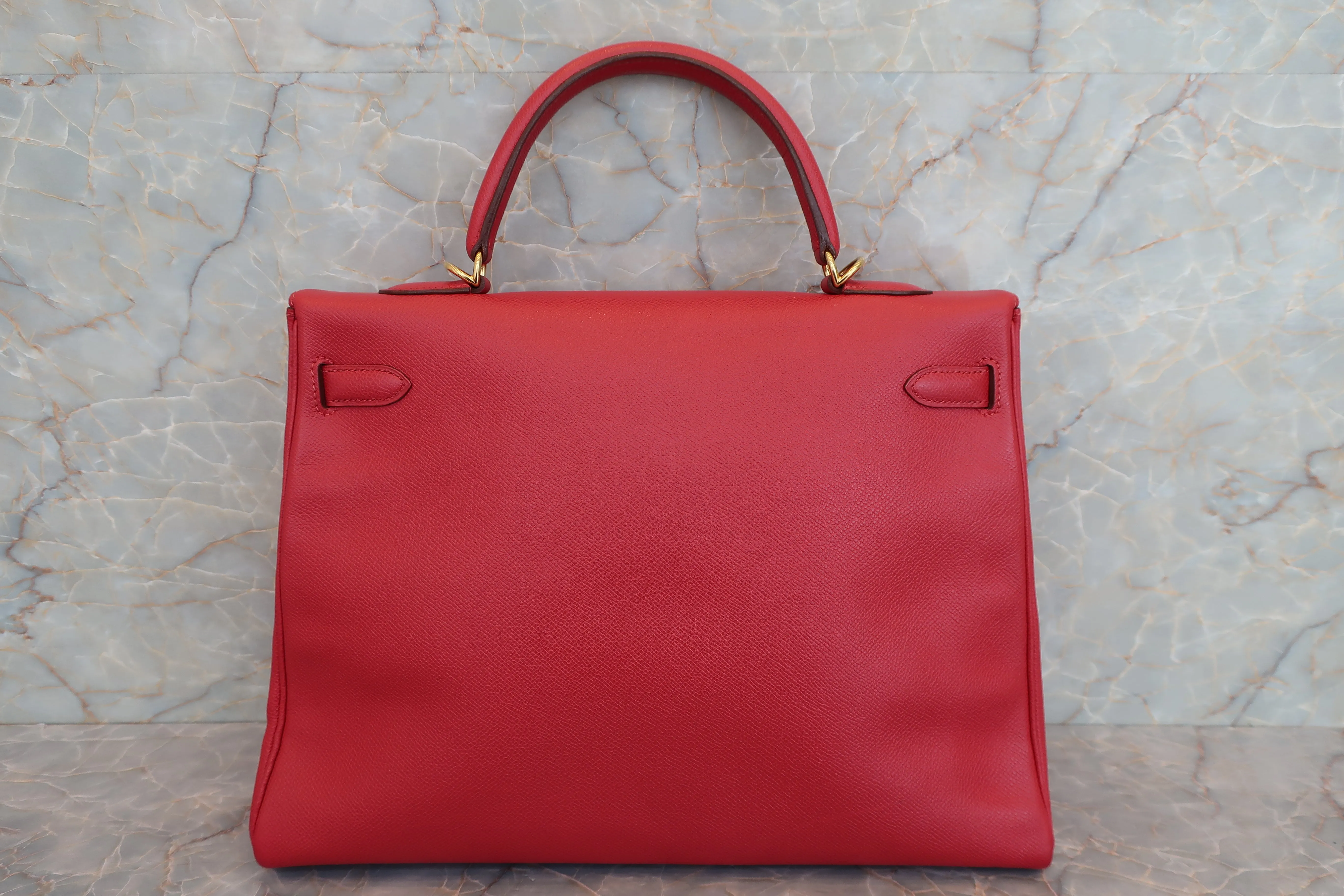 HERMES／エルメス ケリー35 クシュベル ルージュヴィフ □G刻印 ショルダーバッグ 700010073
