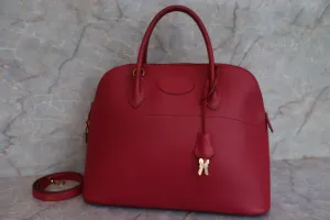 HERMES／エルメス ボリード35 クシュベル ルージュヴィフ 〇Z刻印 ショルダーバッグ 600090263