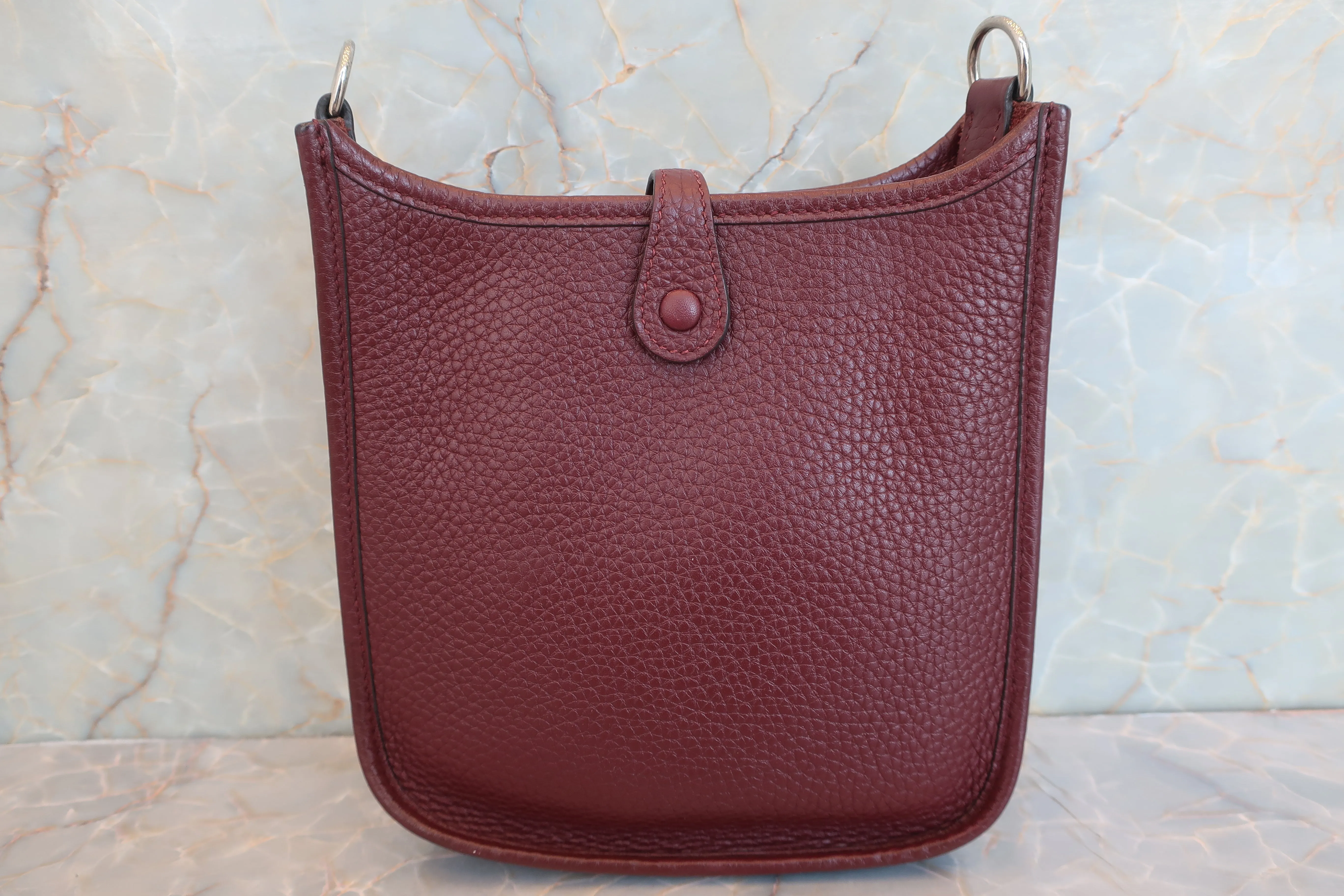 HERMES／エルメス エブリンTPM トリヨンクレマンス ボルドー A刻印 ショルダーバッグ 600060173