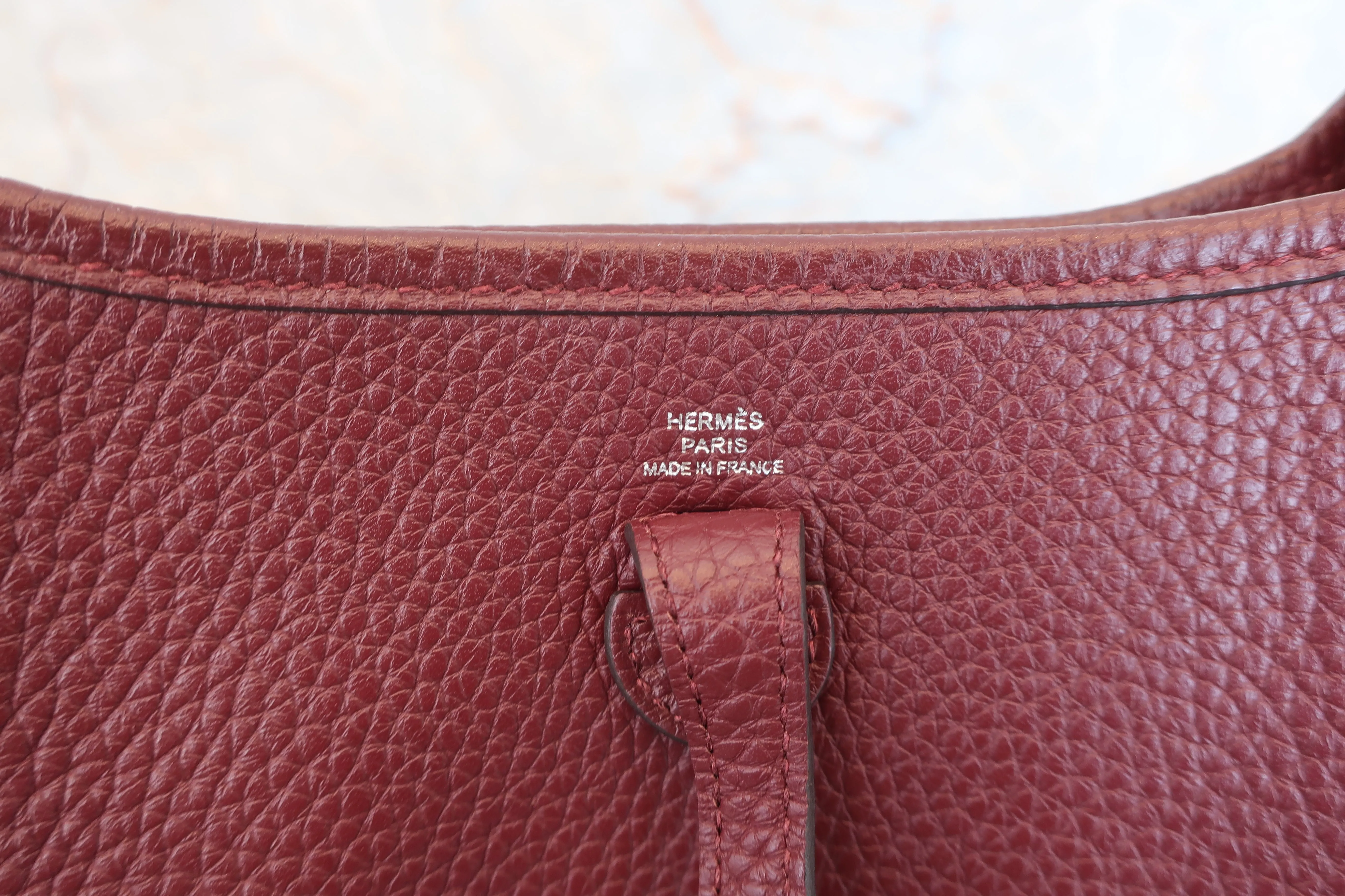 HERMES／エルメス エブリンTPM トリヨンクレマンス ボルドー A刻印 ショルダーバッグ 600060173