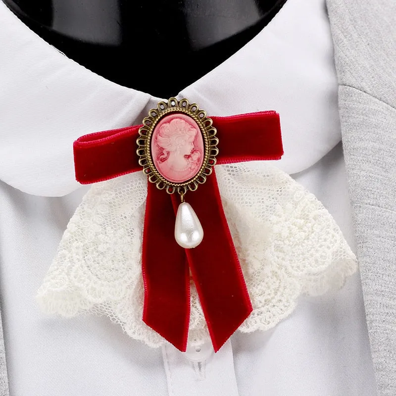 High-end Vintage Bow Brooch Lapel Pin Badge Coat Sweater Ornament Butterfly Brooches