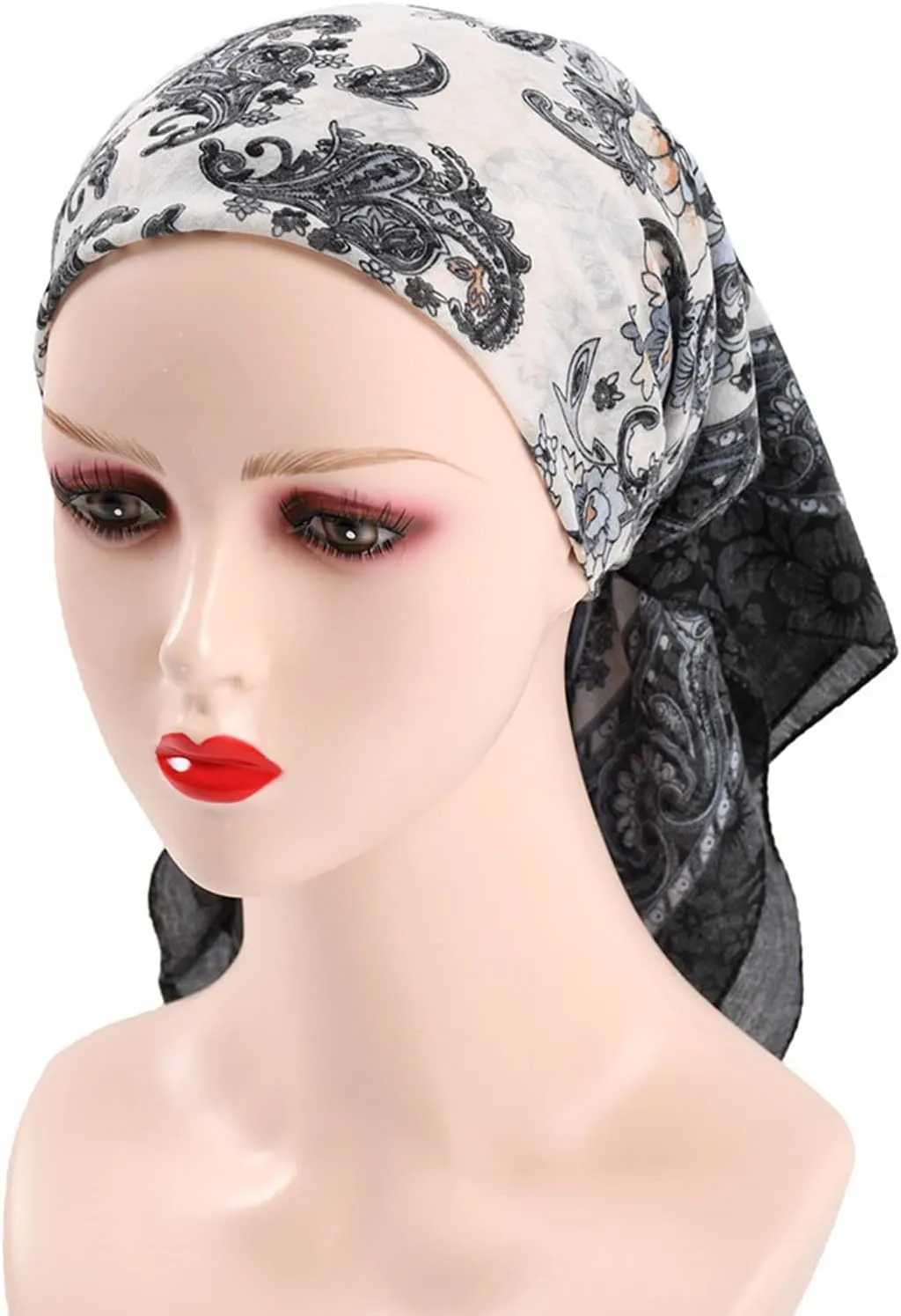 Hijab Scarf Muslim Turban Satin Headwraps For Black Women Hair Covers For Hair Loss Head Scarves Cotton Modefa