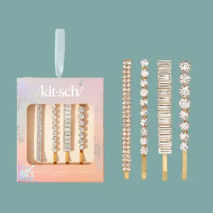 Holiday All Dressed up Rhinestone Bobby Pins 4pc Set