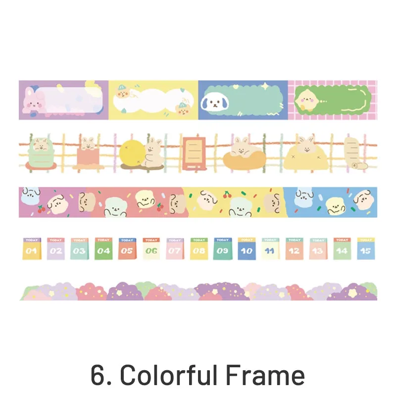 Holiday Party Cute Cartoon Animal Washi Tape Set
