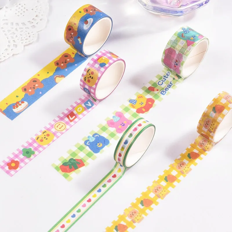 Holiday Party Cute Cartoon Animal Washi Tape Set
