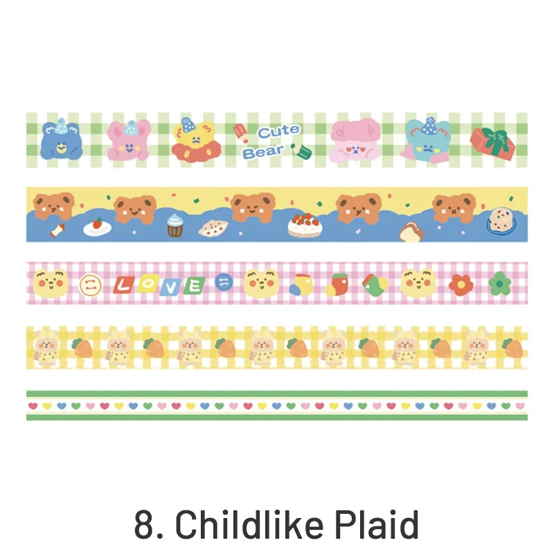 Holiday Party Cute Cartoon Animal Washi Tape Set