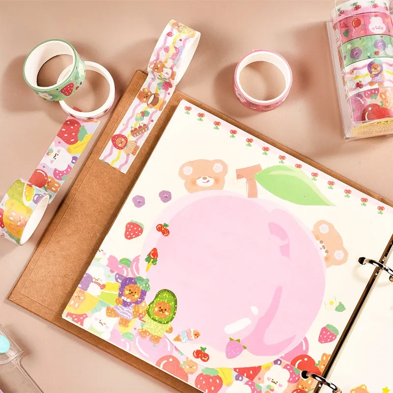 Holiday Party Cute Cartoon Animal Washi Tape Set