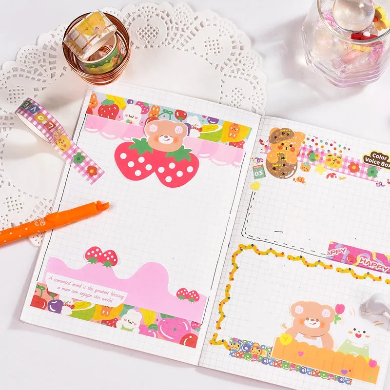 Holiday Party Cute Cartoon Animal Washi Tape Set