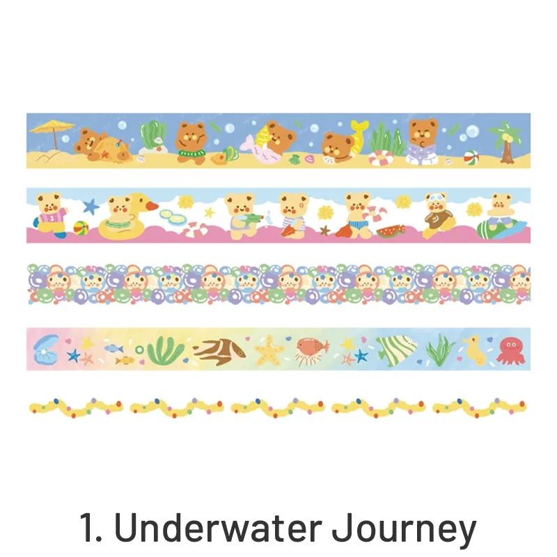Holiday Party Cute Cartoon Animal Washi Tape Set
